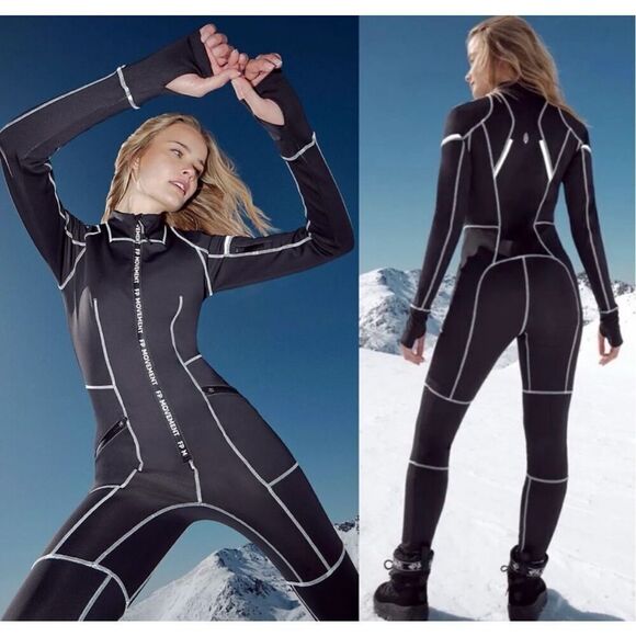 Free People Movement Powder Vixen Catsuit Snowsuit NWT Sz Large - Picture 1 of 6